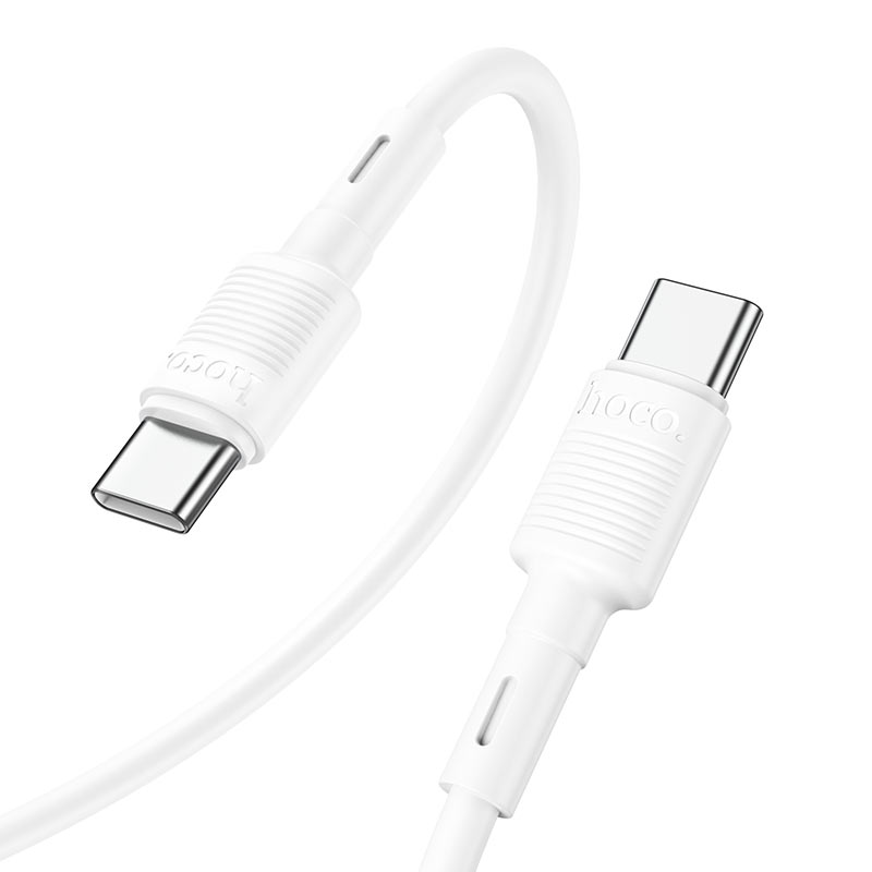 Datový a nabíjecí kabel USB-C - USB-C HOCO X83 Victory, 60W, 1m, Bílý