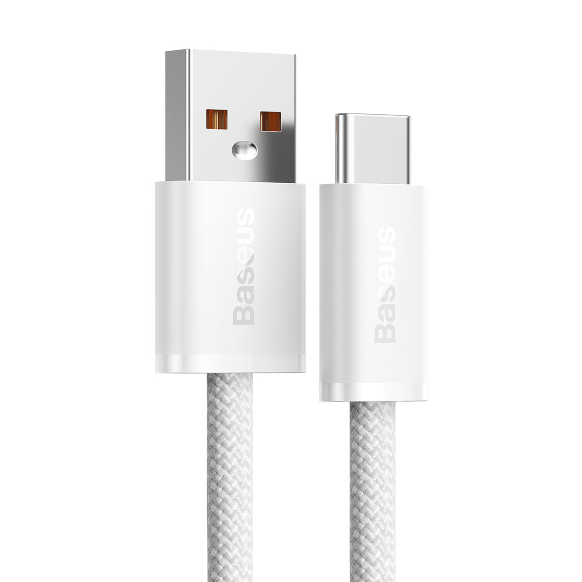 Datový a nabíjecí kabel USB-A - USB-C Baseus řady Dynamic, 100 W, 2 m, bílý CALD000702