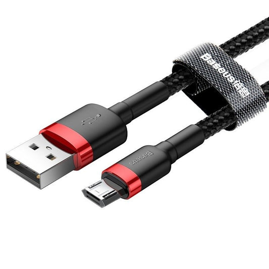 Datový a nabíjecí kabel USB-A - microUSB Baseus Cafule, 18W, 3m, červený CAMKLF-H91