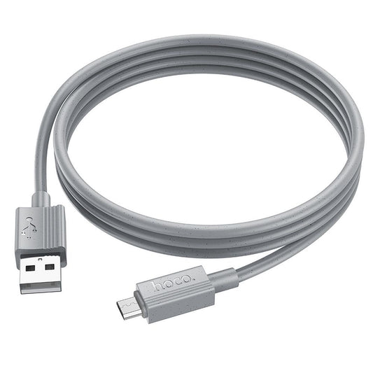 Datový a nabíjecí kabel USB-A - microUSB HOCO X107, 18W, 1m, Šedý