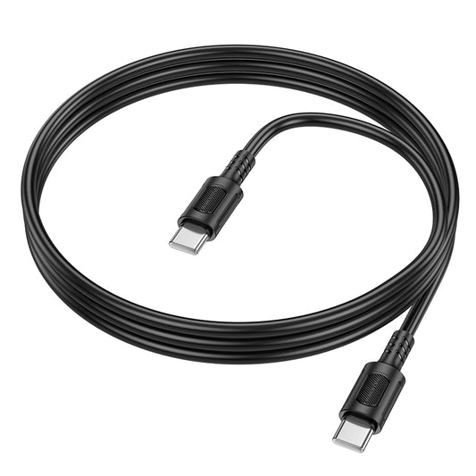 Datový a nabíjecí kabel USB-C - USB-C Borofone BX111 Feliz, 60W, 1m, černý