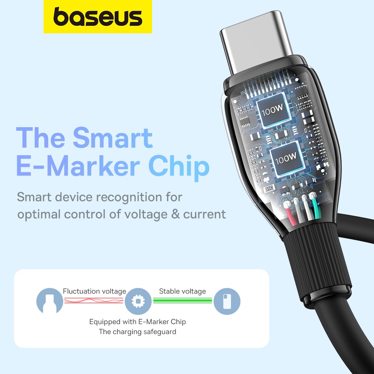 USB-C Data and Charging Cable - USB-C Baseus Pudding, 100W, 1.2m, Black P10355702111-00