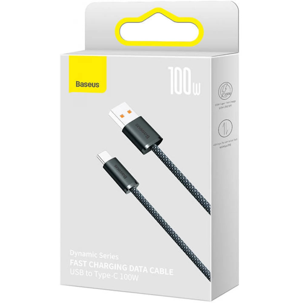 Datový a nabíjecí kabel USB-A - USB-C Baseus Dynamic Series, 100W, 2m, šedý CALD000716