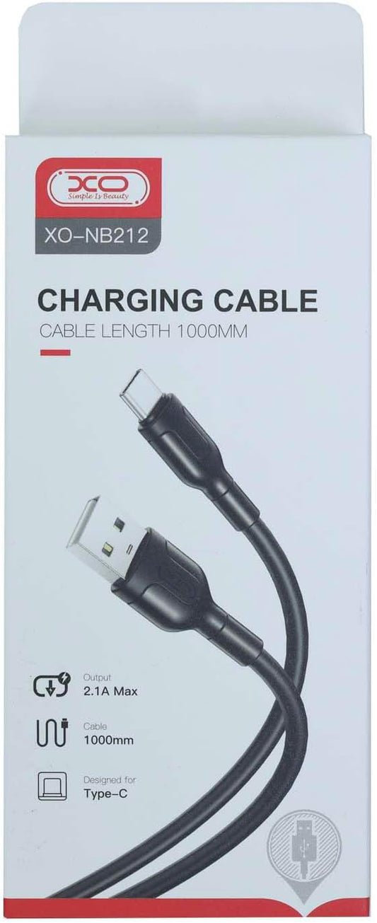 Datový a nabíjecí kabel USB-A - microUSB XO Design NB212, 18 W, 1 m, černý