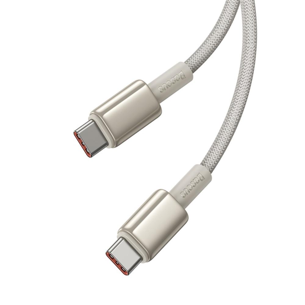 Kabel pro data a nabíjení USB-C - USB-C Baseus Tungsten Gold, 100W, 1m, Zlatý P10319800G21-00
