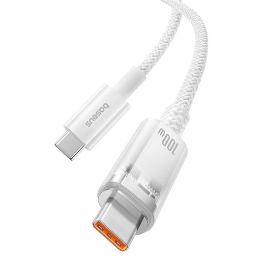 Kabel pro data a nabíjení USB-C - USB-C Baseus Explorer, 100W, 2m, bílý P10319703221-01