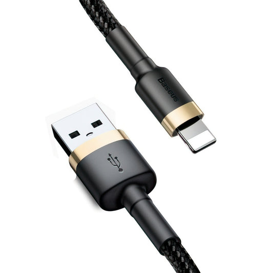 Datový a nabíjecí kabel USB-A - Lightning Baseus Cafule, 18W, 3m, Zlatý CALKLF-RV1