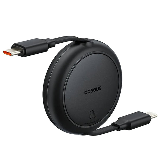 Kabel pro data a nabíjení USB-C - USB-C Baseus Free2Pull Mini Retractable, 60W, 1m, Černý P10364500111-01