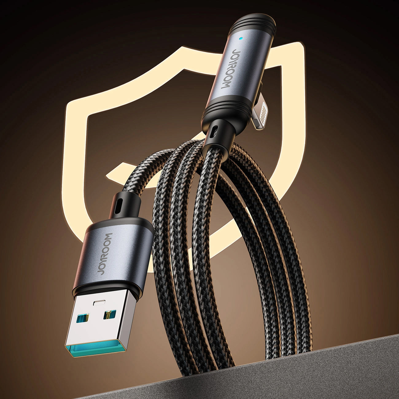 Datový a nabíjecí kabel USB-A - USB-C Joyroom S-A56 EnjoyX Angled, 20W, 1.2m, Černý