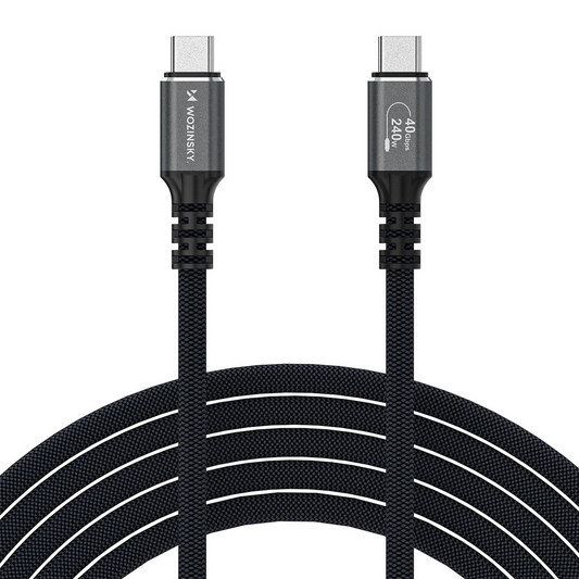 Datový a nabíjecí kabel USB-C - USB-C WZK WPS-UY42S, 240W, 2m, černý