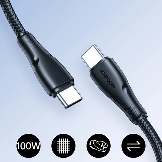 Datový a nabíjecí kabel USB-C - USB-C Joyroom S-A11, 60W, 0.25m, černý