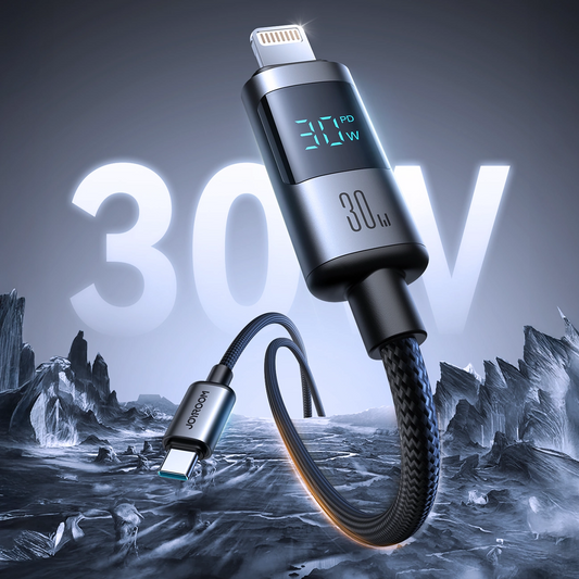 Datový a nabíjecí kabel USB-C - Lightning Joyroom S-A16 Pro Prism Display, 30W, 1.2m, černý