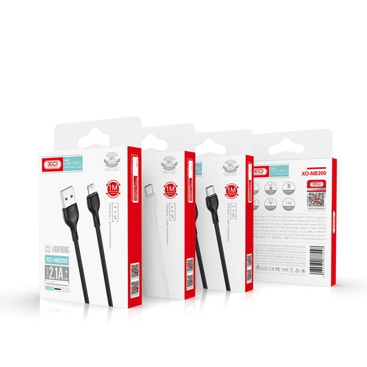 Datový a nabíjecí kabel USB-A - Lightning XO Design NB200, 10W, 1m, Bílý