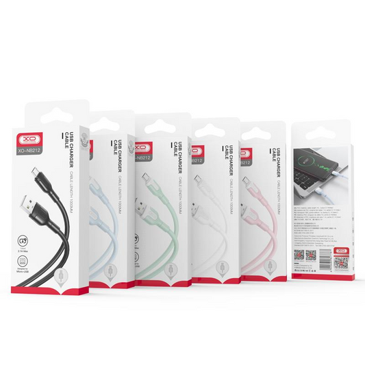 Datový a nabíjecí kabel USB-A - Lightning XO Design NB212, 18W, 1m, Růžový