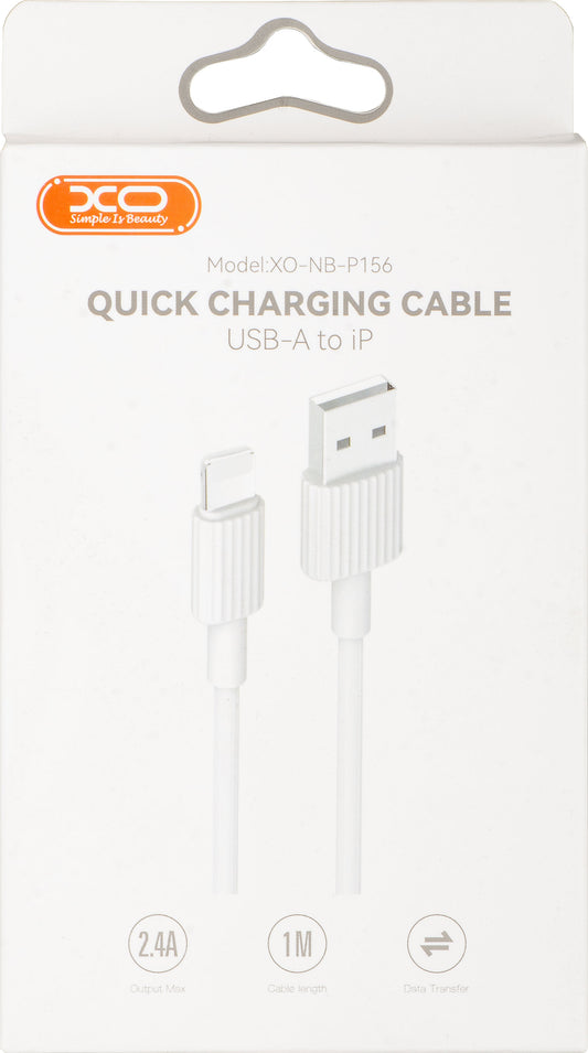 Datový a nabíjecí kabel USB-A - Lightning XO Design NB156, 18W, 1m, Bílý