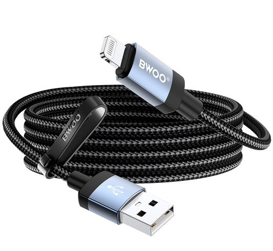 Datový a nabíjecí kabel USB-A - Lightning BWOO BO-X401L, 18W, 1m, černý