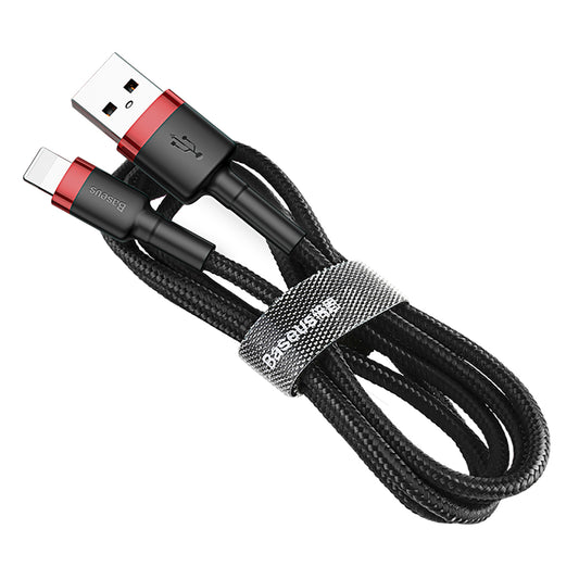 Datový a nabíjecí kabel USB-A - Lightning Baseus Cafule, 18W, 2m, červený CALKLF-C19