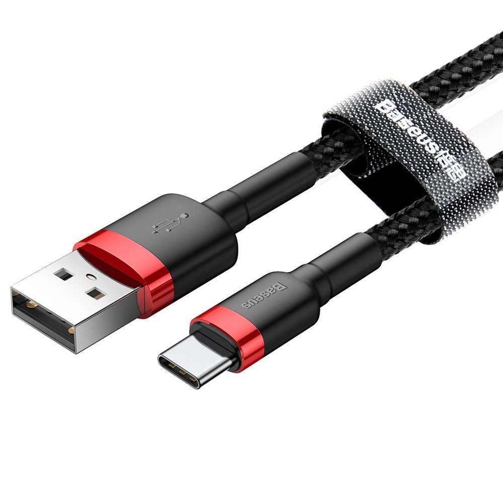 Datový a nabíjecí kabel USB-A - USB-C Baseus Cafule, 18W, 2m, černý CATKLF-C91