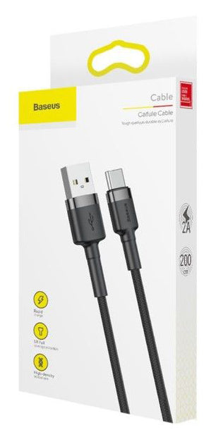 Datový a nabíjecí kabel USB-A - USB-C Baseus Cafule, 18W, 2m, šedý CATKLF-CG1