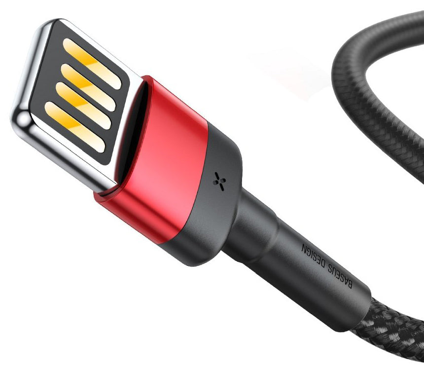 Datový a nabíjecí kabel USB-A - Lightning Baseus Cafule Special Edition, 18W, 1m, Červený CALKLF-G91