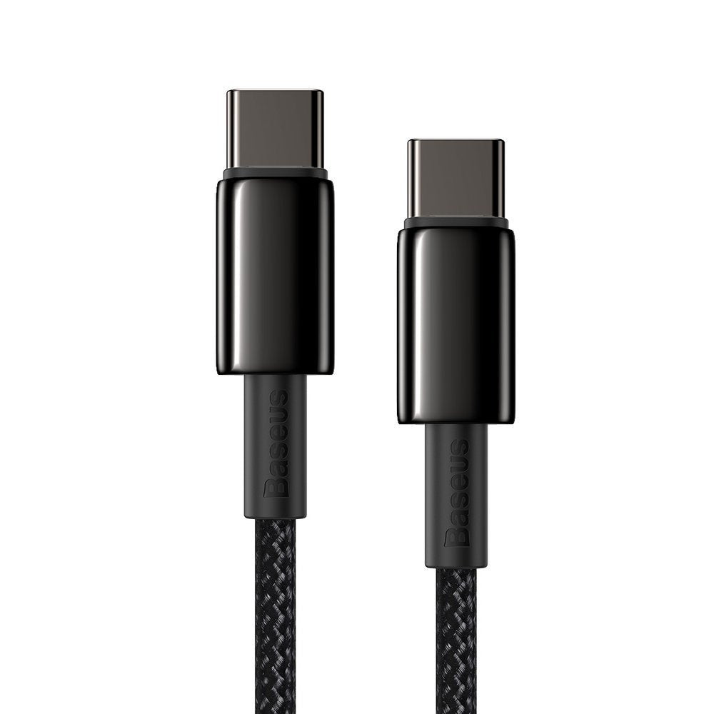 Datový a nabíjecí kabel USB-C - USB-C Baseus Tungsten Baseus Tungsten Gold, 100 W, 2 m, černý CATWJ-A01 CATWJ-A01