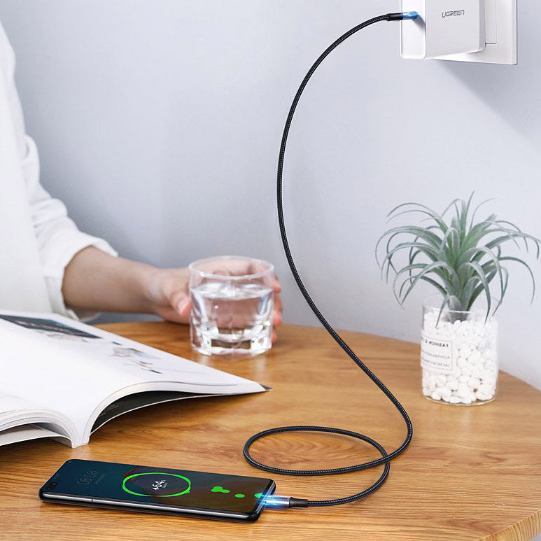 Datový a nabíjecí kabel USB-C - USB-C UGREEN US316, 100W, 2m, šedý