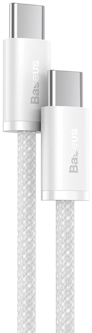 Datový a nabíjecí kabel USB-C - USB-C Baseus řady Dynamic, 100 W, 1 m, bílý CALD000202