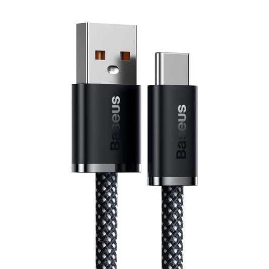 Datový a nabíjecí kabel USB-A - USB-C Baseus řady Dynamic, 100 W, 1 m, šedý CALD000616