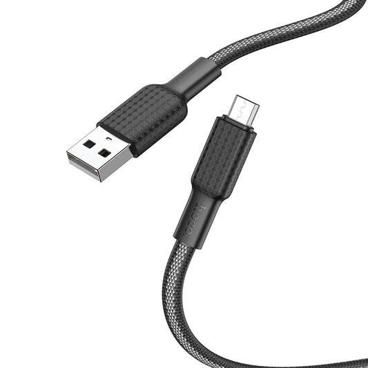 HOCO X69 USB-A - microUSB datový a nabíjecí kabel, 18 W, 1 m, černý