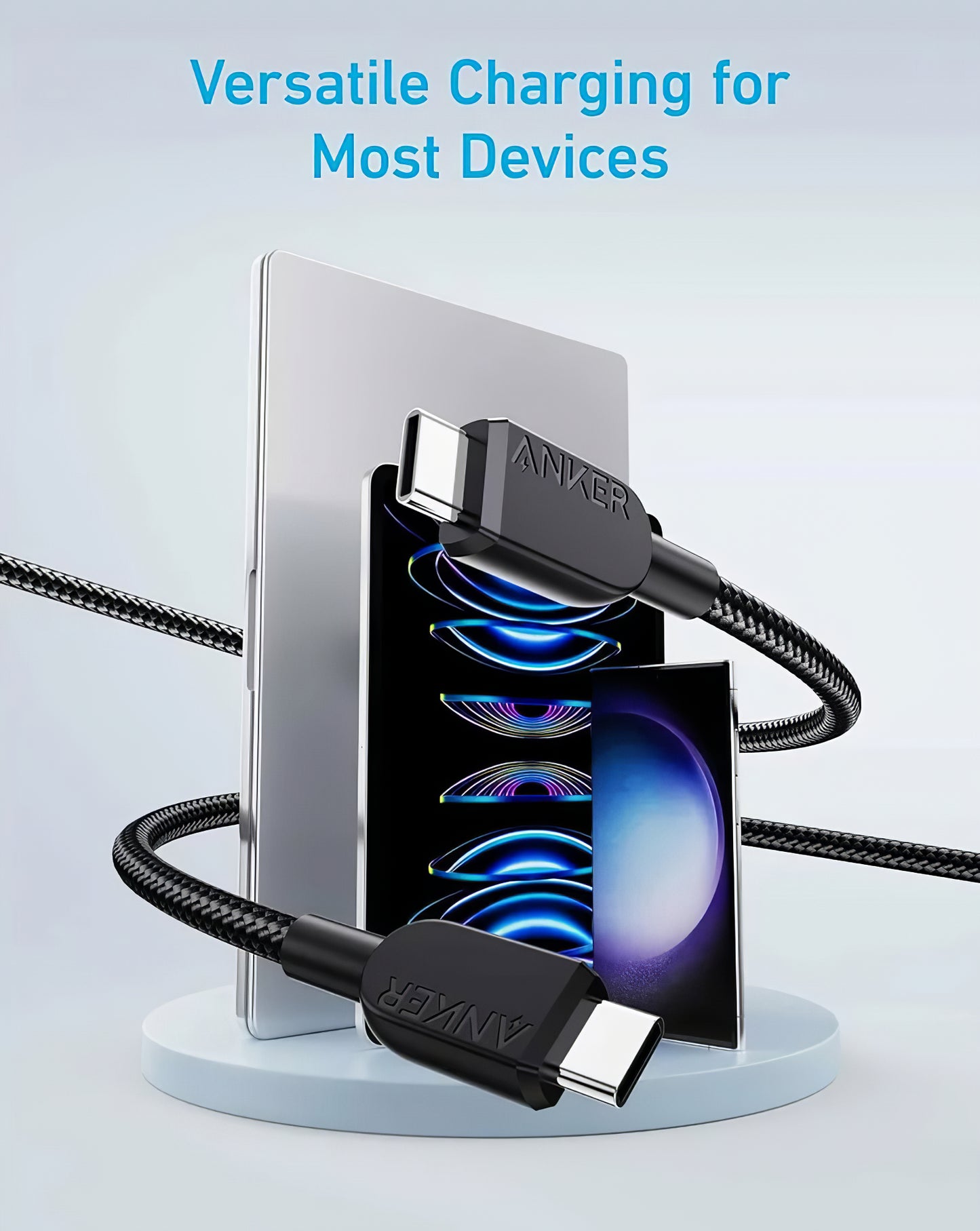 Datový a nabíjecí kabel USB-C - USB-C Anker 310, 240W, 0.9m, Černý A81D5H11