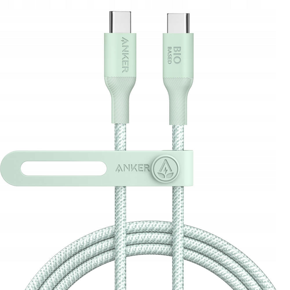 Kabel pro data a nabíjení USB-C - USB-C Anker 544, 140W, 1.8m, Zelený A80F6H61