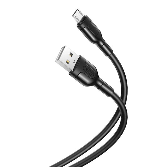 Datový a nabíjecí kabel USB-A - microUSB XO Design NB212, 18 W, 1 m, černý