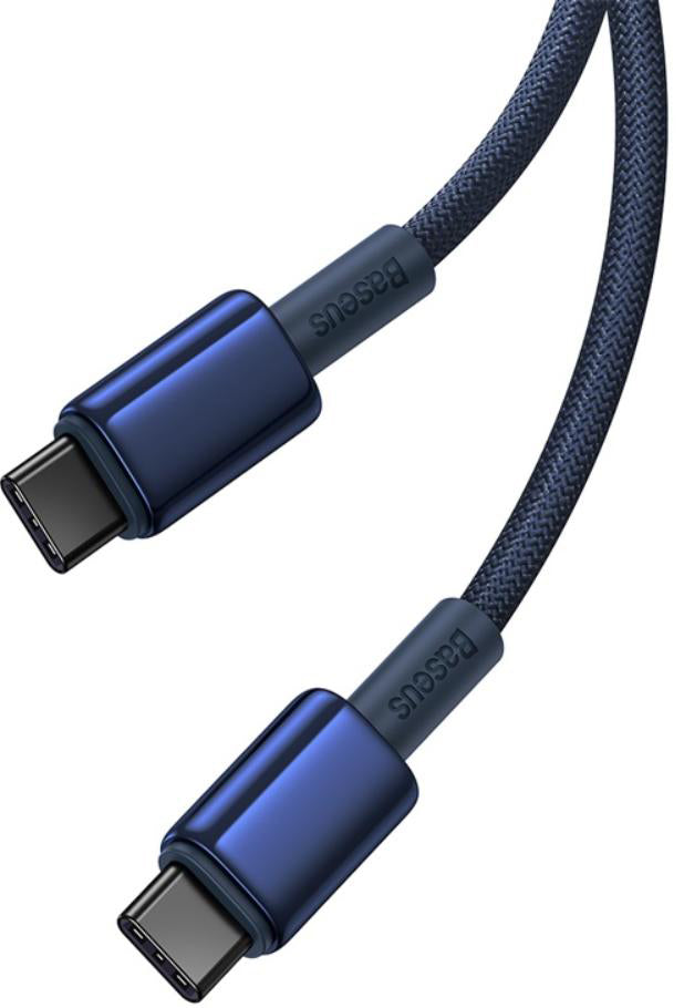 Kabel pro data a nabíjení USB-C - USB-C Baseus Tungsten Gold, 100W, 1m, Námořnická modř P10319800321-03
