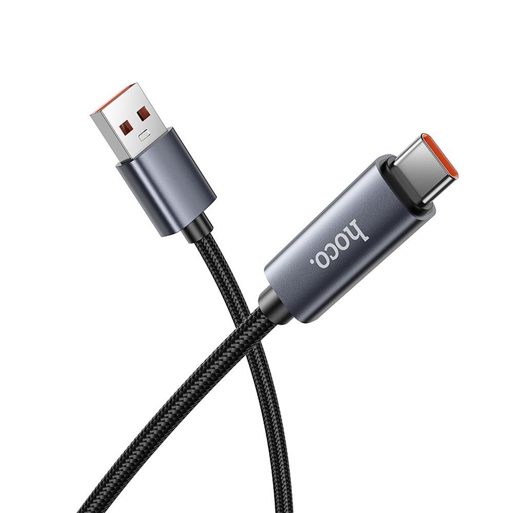 Datový a nabíjecí kabel USB-A - USB-C HOCO Display X112, 100W, 1m, Černý