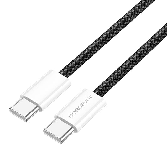 Datový a nabíjecí kabel USB-C - USB-C Borofone BX103 Original, 60W, 1m, Černý
