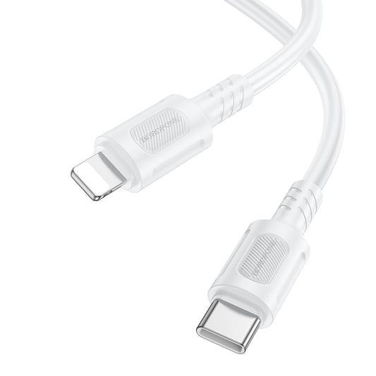 Datový a nabíjecí kabel USB-C - Lightning Borofone BX111 Feliz, 27W, 1m, Bílý