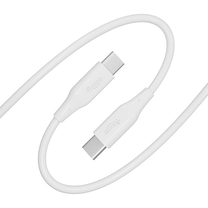 Kabel pro data a nabíjení USB-C - USB-C Allity. AUC-02, 100W, 2m, Bílá