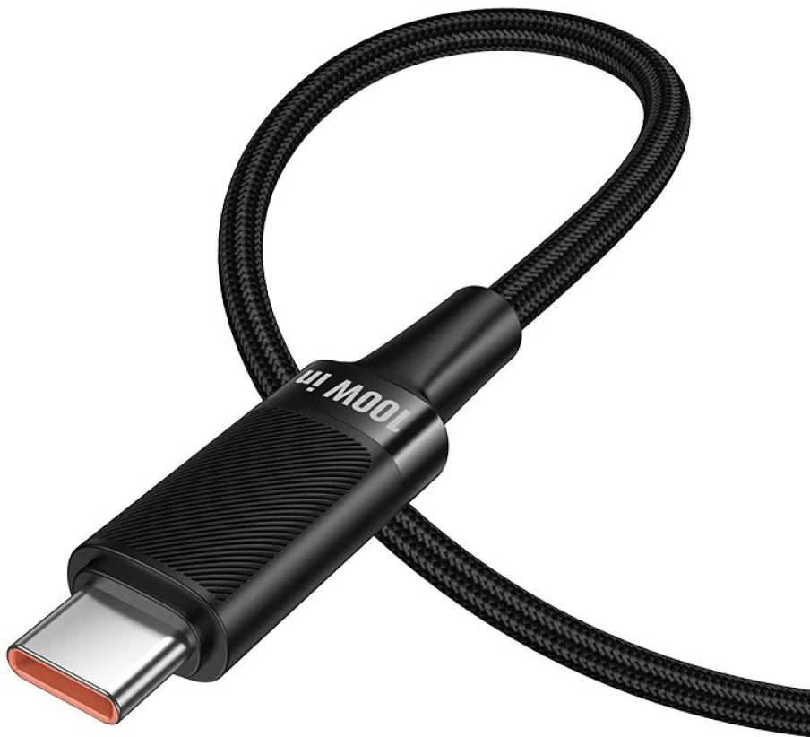 Datový a nabíjecí kabel USB-C - USB-C HOCO U153 Extreme, 100W, 1,2m, černý