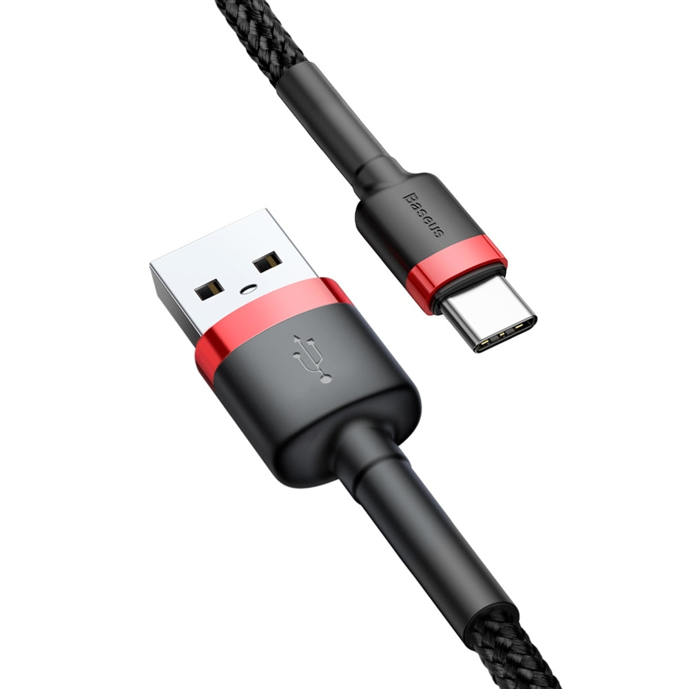 Datový a nabíjecí kabel USB-A - USB-C Baseus Cafule, 60W, 1m, Červený CATKLF-B91