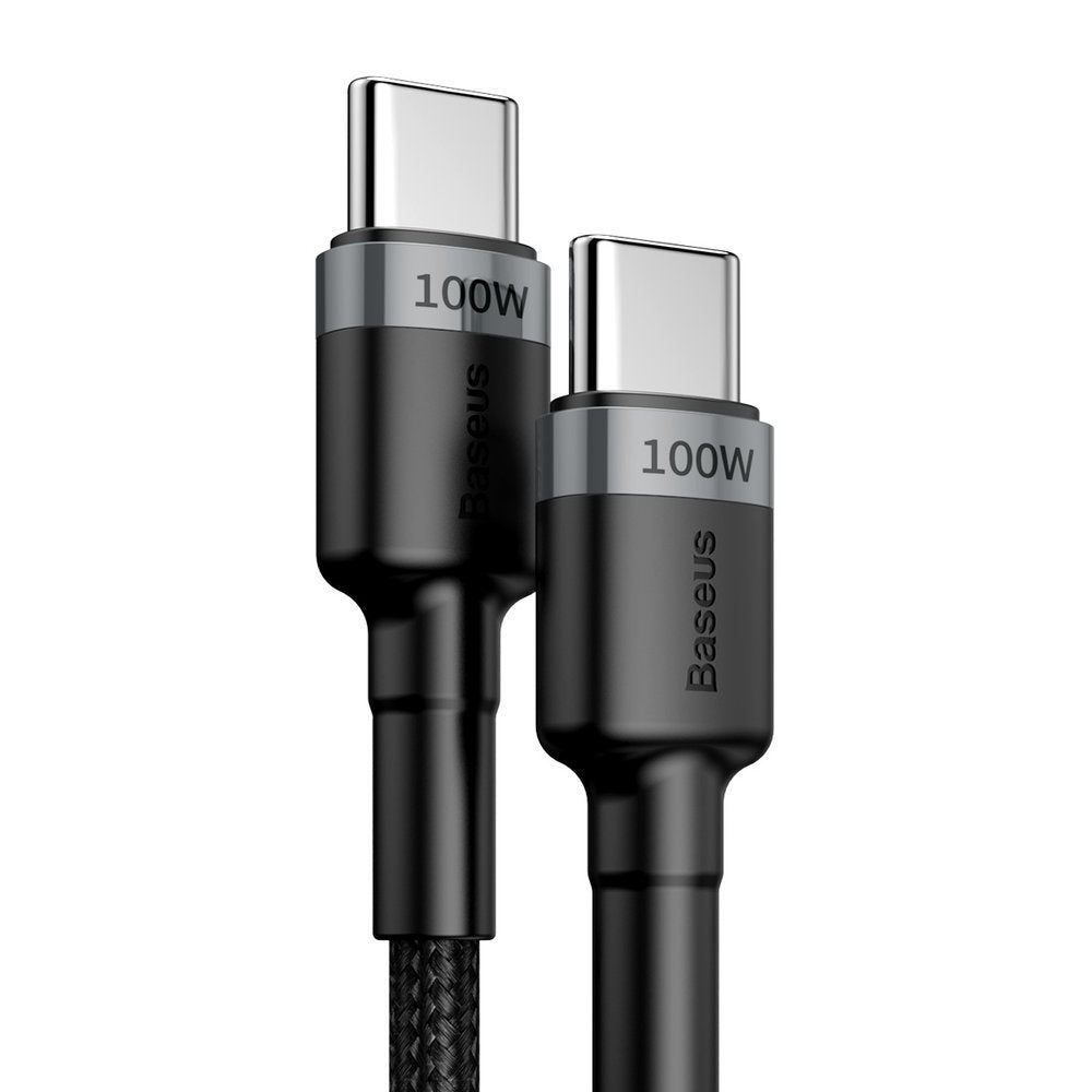 Datový a nabíjecí kabel USB-C - USB-C Baseus Cafule, 100W, 2m, šedý CATKLF-ALG1