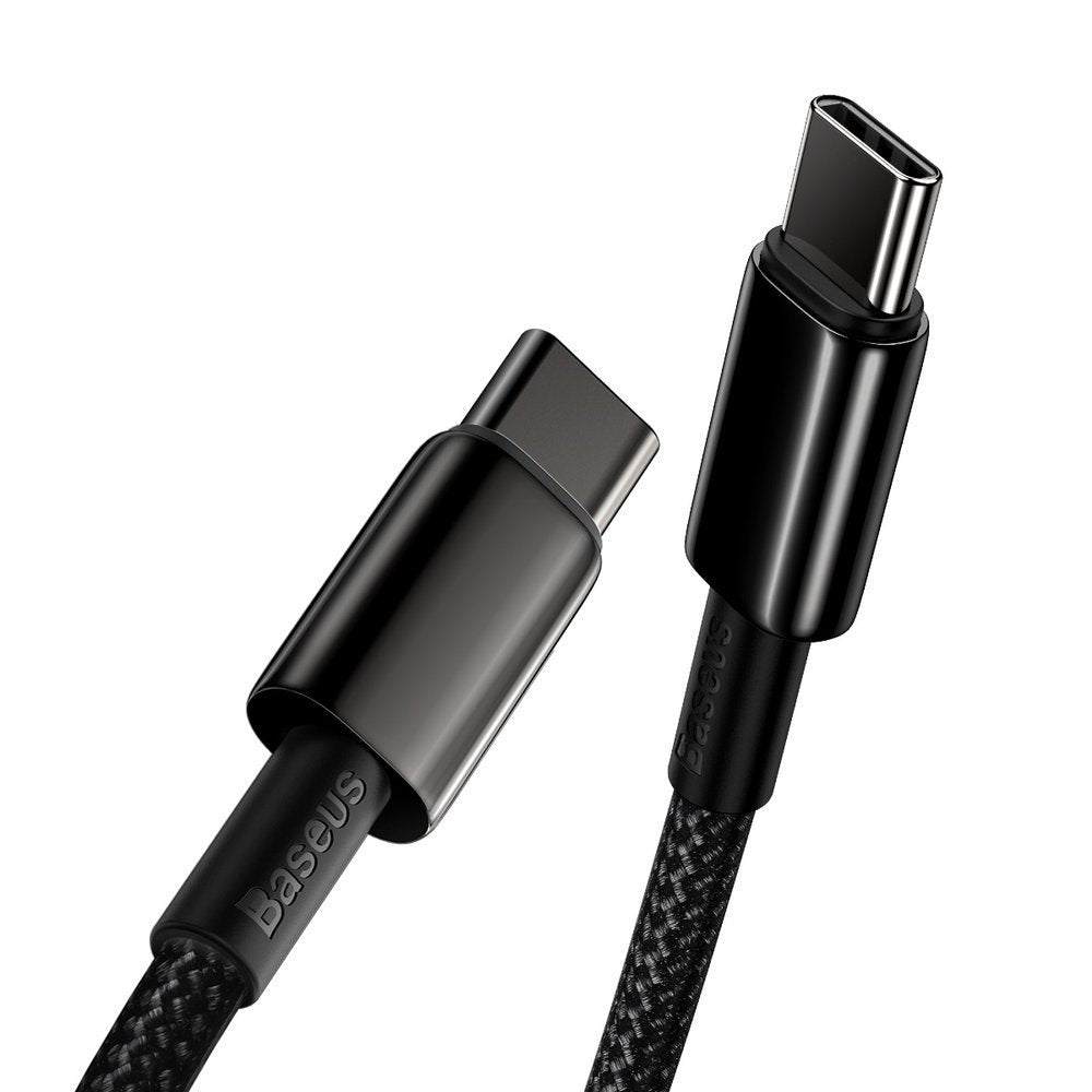 Datový a nabíjecí kabel USB-C - USB-C Baseus Tungsten Baseus Tungsten Gold, 100 W, 2 m, černý CATWJ-A01 CATWJ-A01
