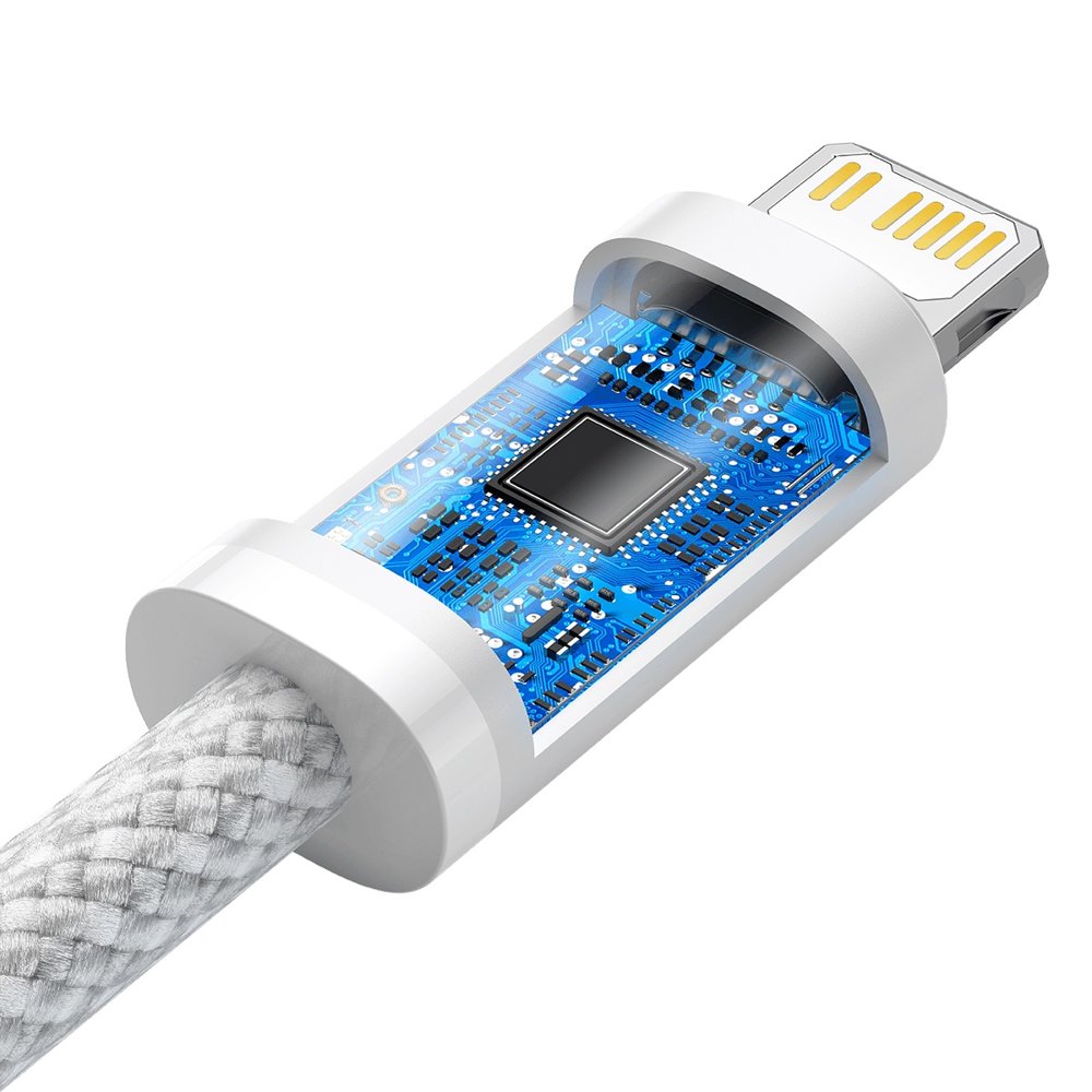 Datový a nabíjecí kabel USB-C - Lightning Baseus Dynamic Fast Charging, 20 W, 2 m, bílý CALD000102