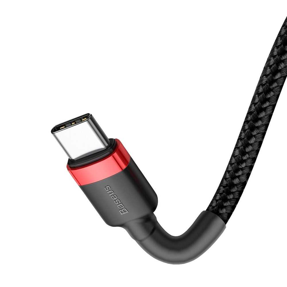 Datový a nabíjecí kabel USB-C - USB-C Baseus Cafule, 60W, 1m, červený CATKLF-G91