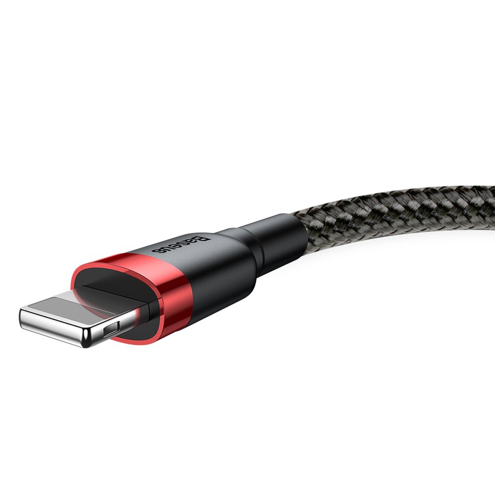 Datový a nabíjecí kabel USB-A - Lightning Baseus Cafule, 18W, 0.5m, Červený CALKLF-A19