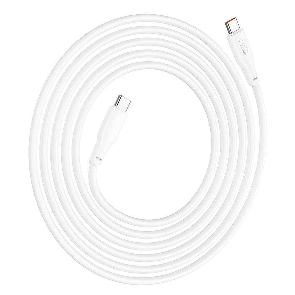 Datový a nabíjecí kabel USB-C - USB-C HOCO X93 USB-C, 100 W, 2 m, bílý