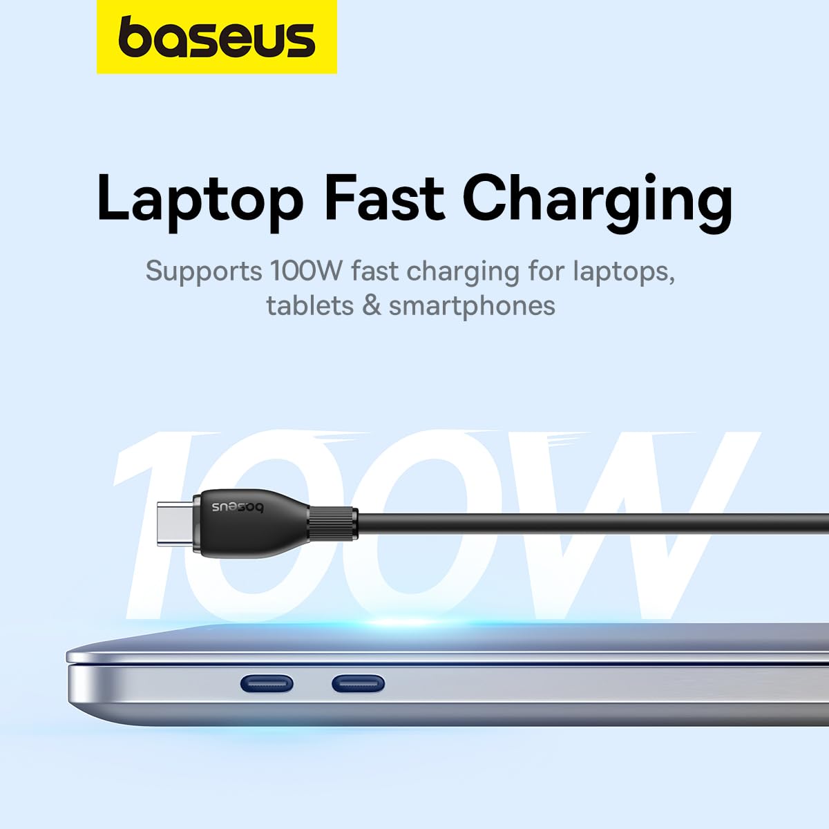 Kabel pro data a nabíjení USB-C - USB-C Baseus Pudding, 100W, 2m, Černý P10355702111-01
