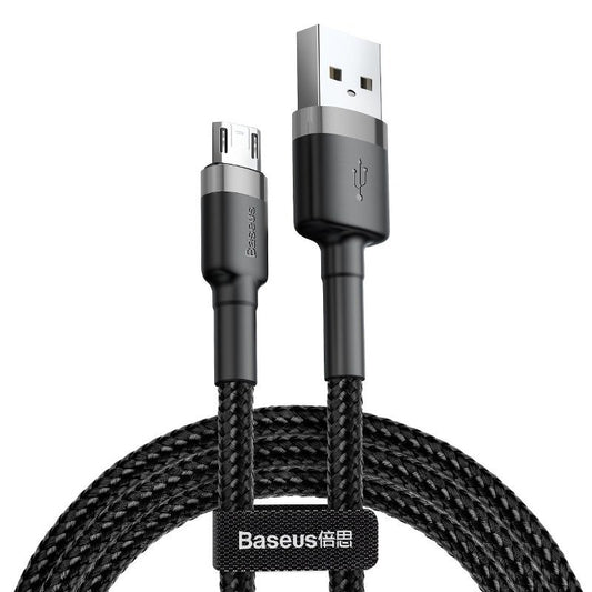 Datový a nabíjecí kabel USB-A - microUSB Baseus Cafule, 18W, 0,5 m, šedý CAMKLF-AG1
