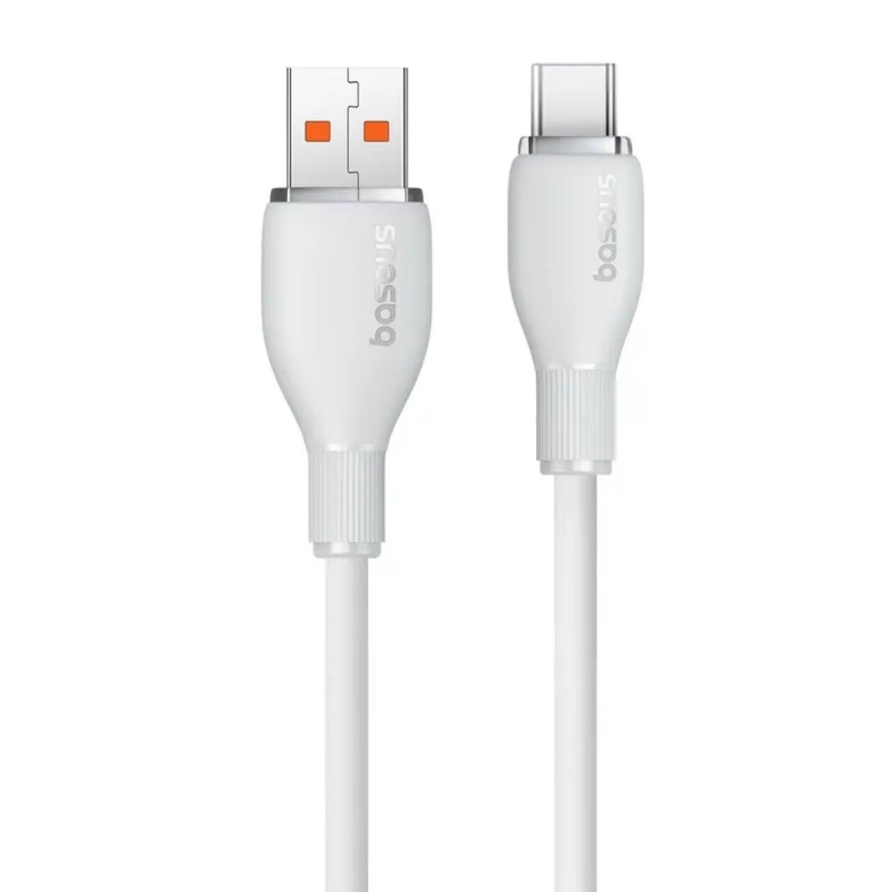 USB-A to USB-C Baseus Pudding Data and Charging Cable, 100W, 1.2m, White