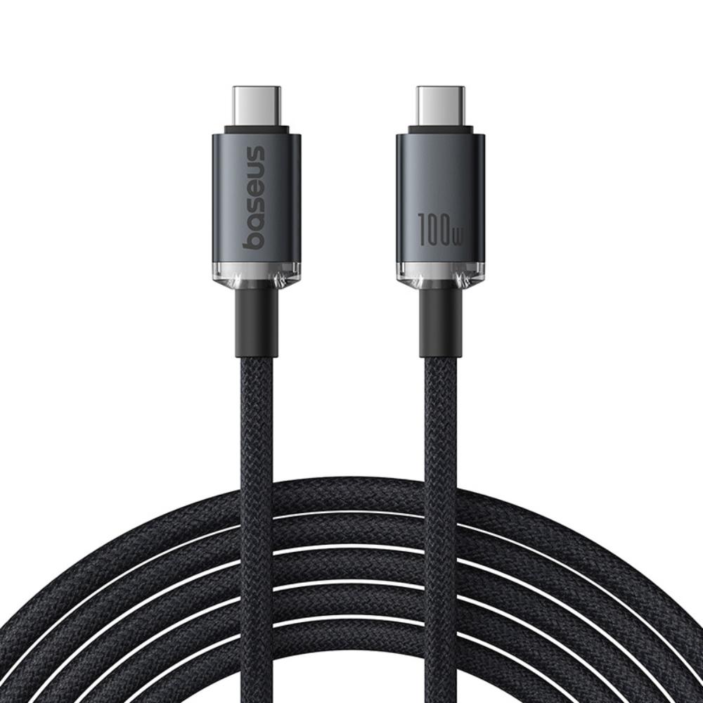Kabel pro data a nabíjení USB-C - USB-C Baseus Crystal Shine Series, 100W, 1.5m, černý P10318204111-00