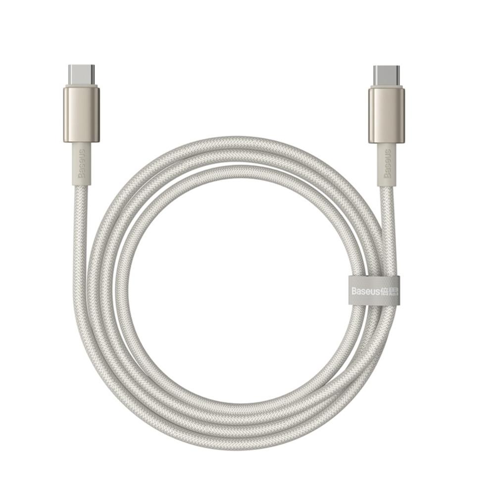 Kabel pro data a nabíjení USB-C - USB-C Baseus Tungsten Gold, 100W, 1m, Zlatý P10319800G21-00